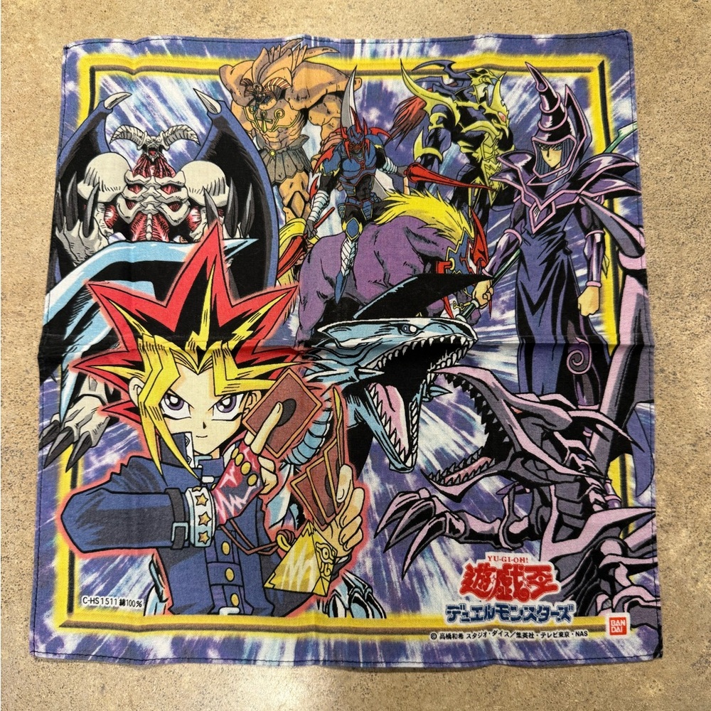 Vintage Bandai Yu-Gi-Oh! Duel Monsters Character Handkerchief Yugi Muto 1463
